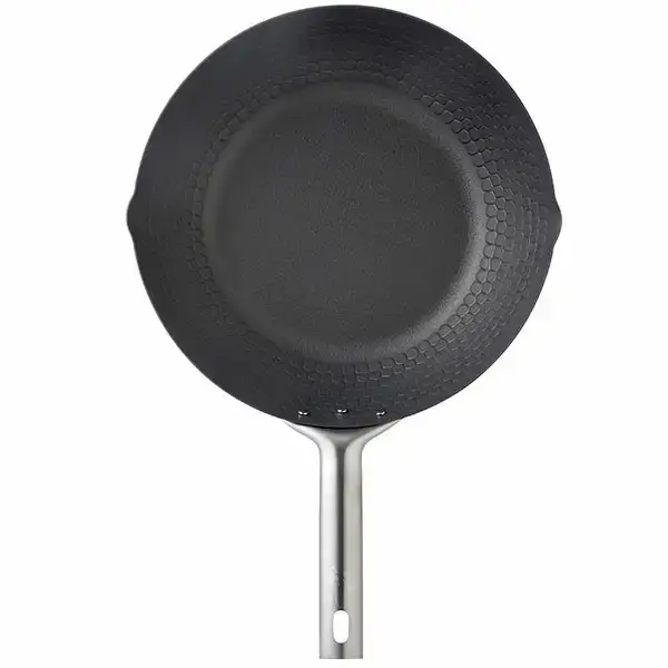 中華鍋 28cm IH対応 キッチン用品 炒め鍋 フライパン エンボス加工 eN 