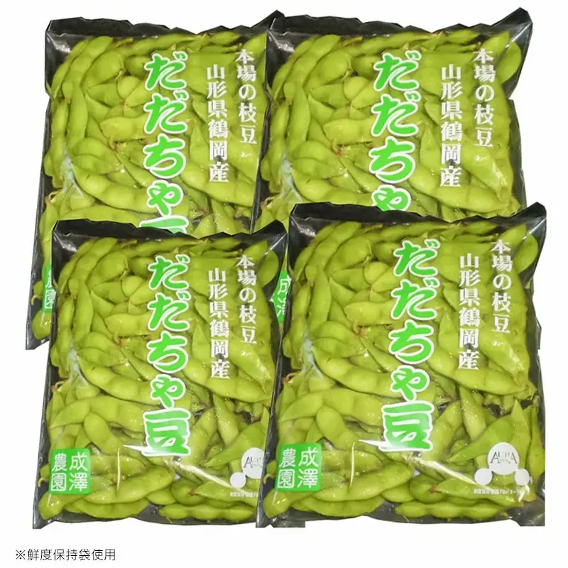 【令和8年産】成澤農園の鶴岡特産 だだちゃ豆 2kg(500g×4袋)　枝豆　山形県鶴岡市　K-831　| だだちゃ豆 枝豆 えだまめ 豆 2キロ 夏の味覚 おつまみ 旬の野菜 期間限定 名産品 ビールのお供 手土産 山形県 庄内 東北 返礼品