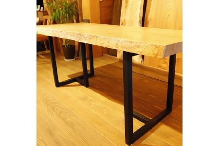 タモ杢の一枚板テーブル 　１点物【杢美】【mkh005A】