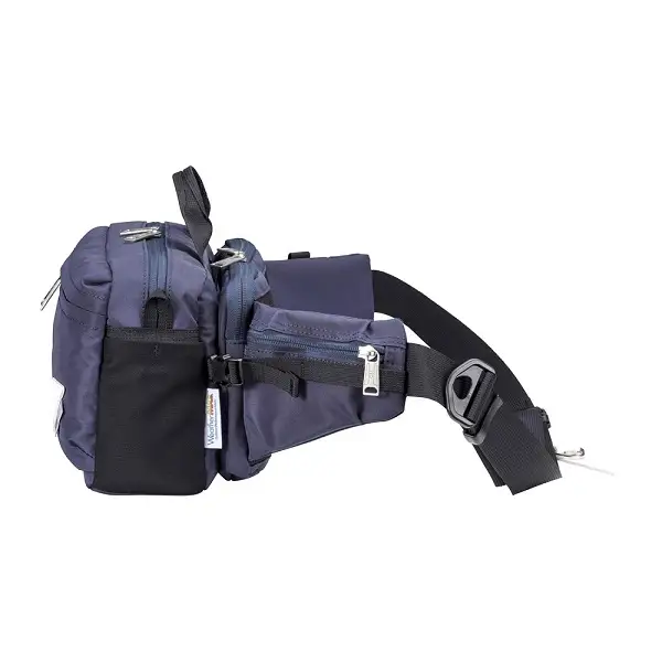 豊岡鞄 CIE WEATHER BODYBAG with MARKET BAG（071954）ネイビー / 木和田正昭商店 撥水 ウエストポーチ ボディバッグ ウエストバッグ メンズ レディース スマートフォン 財布 A5手帳収納 エコバッグ付属