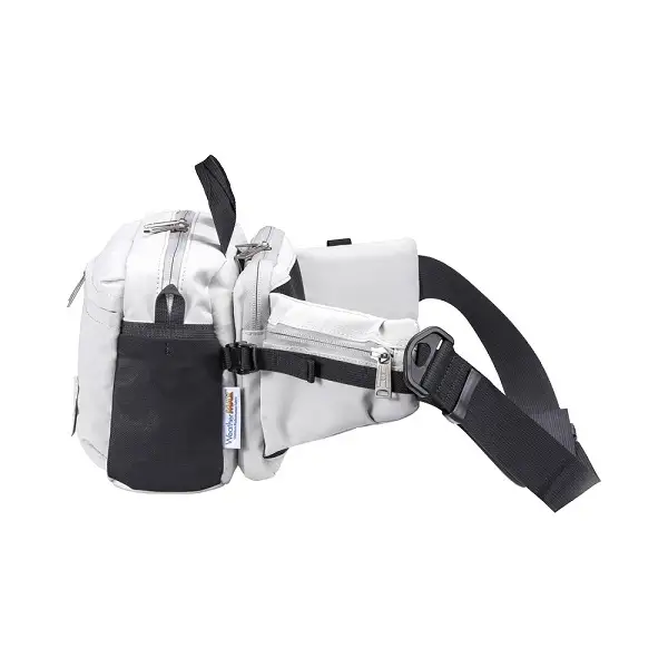豊岡鞄 CIE WEATHER BODYBAG with MARKET BAG（071954）グレー / 木和田正昭商店 撥水 ウエストポーチ ボディバッグ ウエストバッグ メンズ レディース スマートフォン 財布 A5手帳収納 エコバッグ付属