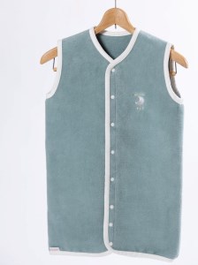 綿毛布スリーパー 2way仕様で暖か (Sサイズ)｜ ベビー キッズ ベストにもロンパースに 永くご使用 快眠 吸水性 保湿性 通気性 子供のことを考えた 縫製 心地良い sleeper-s [2449]