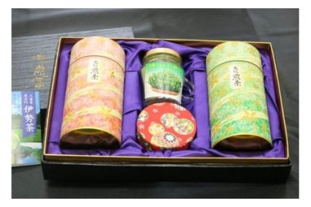 プレミアム　伊勢茶　かぶせ茶　高級　煎茶　抹茶　セット／貴の園製茶　深蒸し　お茶　三重県　度会町