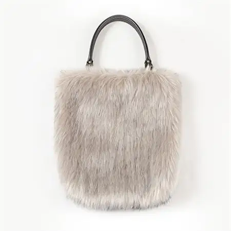 OKADA TEXTILE バイカラ―バッグ(ブラック×グレージュ)_装飾品・工芸品 トートバッグ・ショルダーバッグ 鞄・バッグ かばん カバン_【1066760】