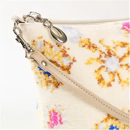 再織ストラップポーチ(宝石)白　_装飾品・工芸品  鞄・バッグ かばん カバン_【1138630】