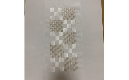 半衿　市松柄　シルバー　刺繍 和装 民芸品 工芸品 伝統技術 篠原縫製
