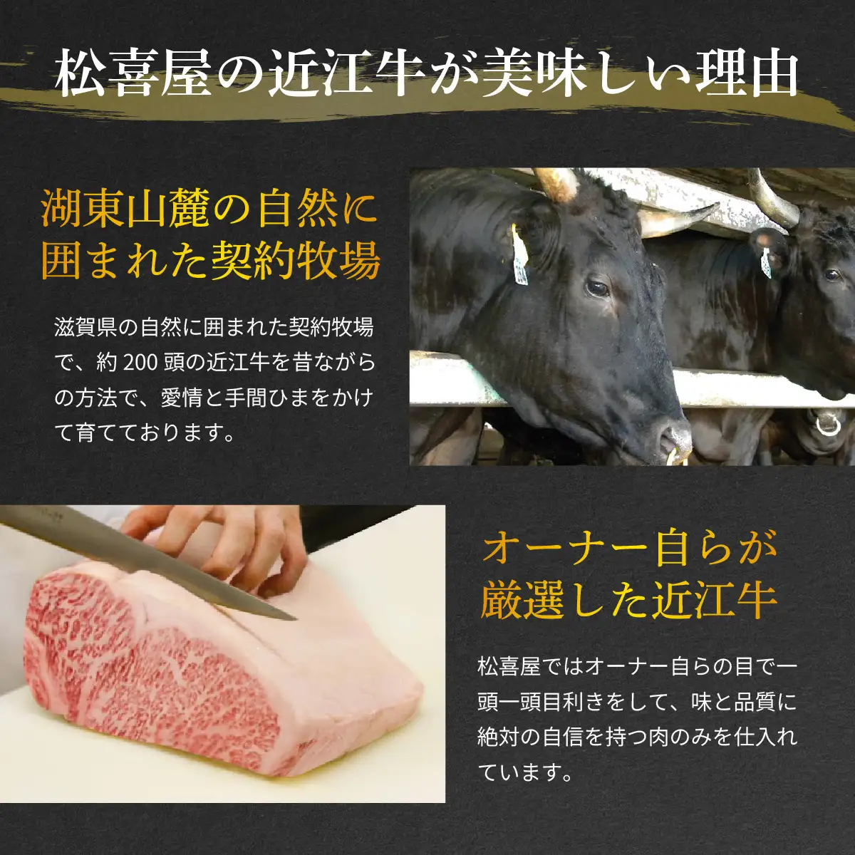 松喜屋 近江牛 厳選焼肉用 約1100g /ギフト のし 熨斗 お歳暮