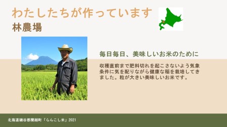 らんこし米（ゆめぴりか）　５Ｋｇ（林農場）