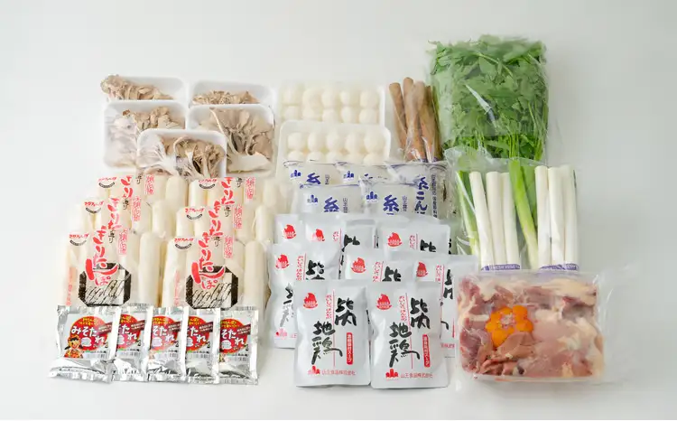 手造りきりたんぽ祭りセット(14～15人前)　350P1502【山王食品 】
