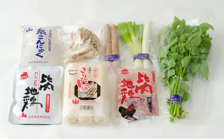 手造りきりたんぽと比内地鶏鍋セット(2人前)　60P1526【山王食品 】