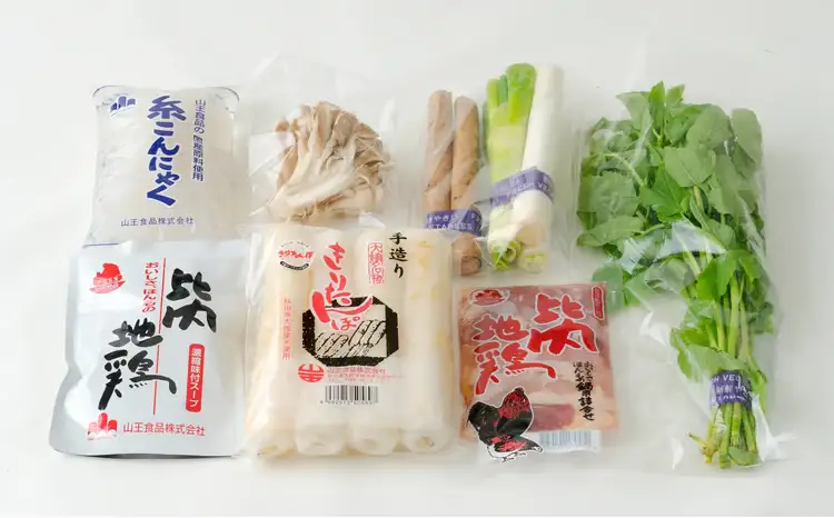 手造りきりたんぽと比内地鶏鍋セット(2～3人前)　70P1523【山王食品 】
