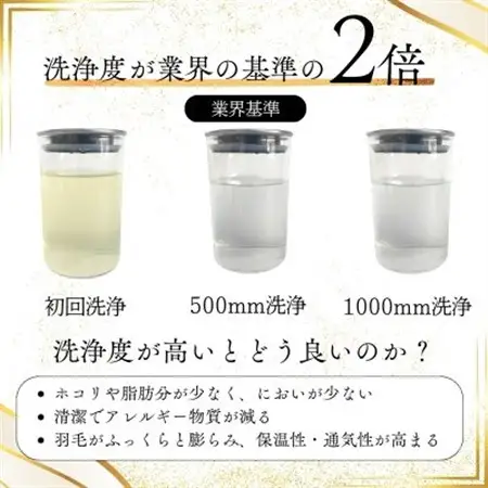 〈超長綿100%60番手サテン織〉羽毛布団 本掛け ダブル ホワイトダックダウン93%Dp380【1144982】