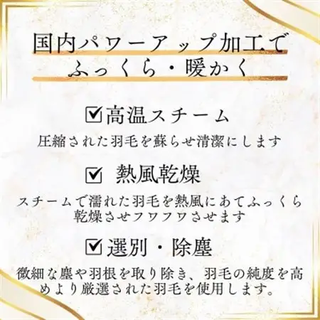 〈超長綿100%60番手サテン織〉羽毛布団 本掛け シングル ホワイトダックダウン93% 380dp【1144985】