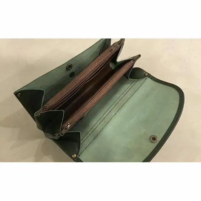 【alto.】ふんわりジャバラ長財布　AKEW-0400（グリーン）