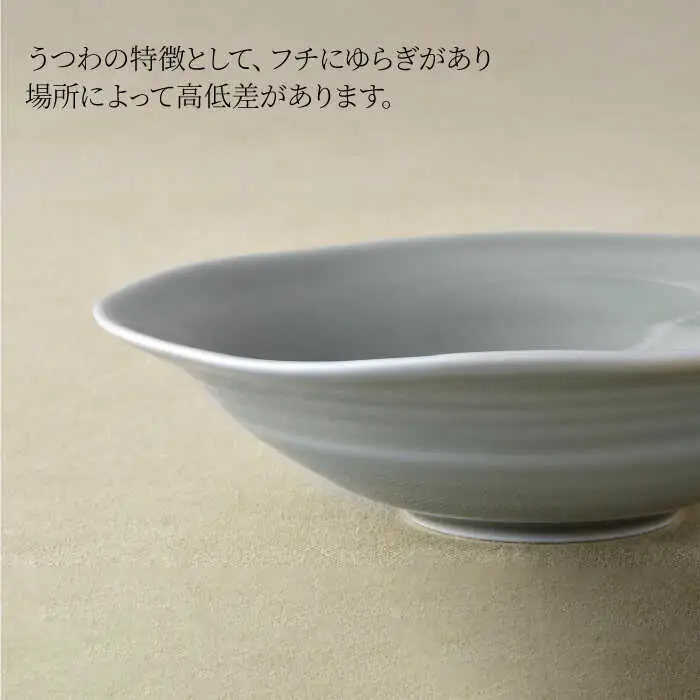 【波佐見焼】多用鉢 2枚セット （グレー） カレー皿 パスタ皿 食器 【光春窯】 [XD13] 波佐見焼