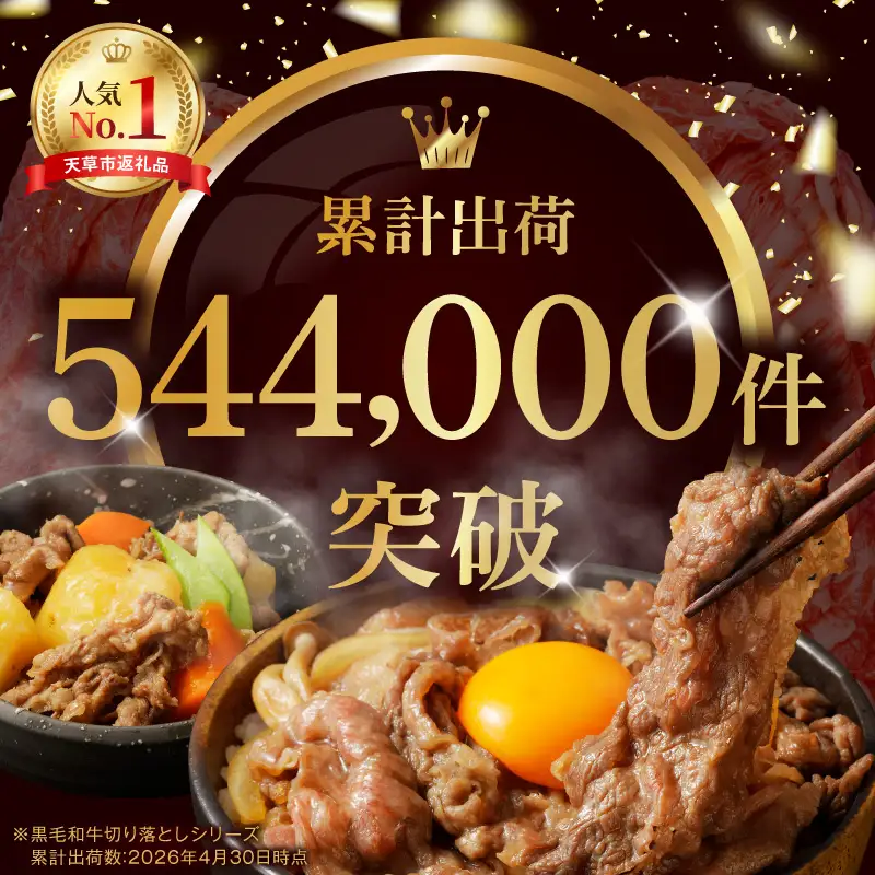 S001-001-T06A_【定期便6回】A4～A5等級 黒毛和牛切り落とし1kg（500g×2P）6か月連続お届け / 【定期便】 6回 ミシュランビブグルマン 獲得 黒毛和牛 切り落とし 500g × 2パック A4 〜 A5等級 特選 毎月届く 肉 牛肉 和牛 国産 サシ 霜降り 黒毛和種 炒め物 牛丼 肉じゃが 肉うどん 熊本県 天草市 お取り寄せ グルメ 送料無料