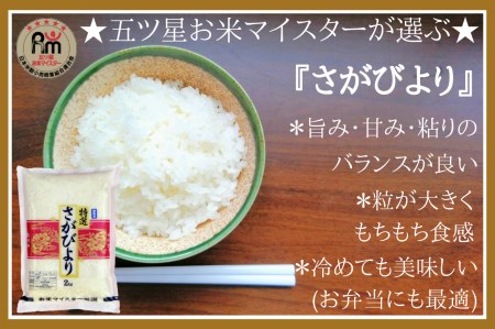 令和7年産 【定期便】無洗米 さがびより 2kg×3袋×5回 999-B1064