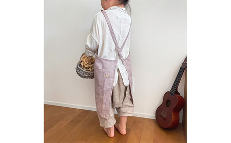 こどものリネンエプロン（S） ファッション 雑貨 日用品 子供服 キッズ 