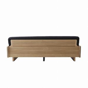 【大川家具】「ごろ寝ソファベッド」レスト 200：ナチュラル×ダークグレー【モーブル】