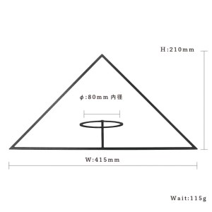 GRAVIRoN Hang Plants シリーズ Triangle 黒皮鉄（プランツハンガー） 観葉植物 プランター