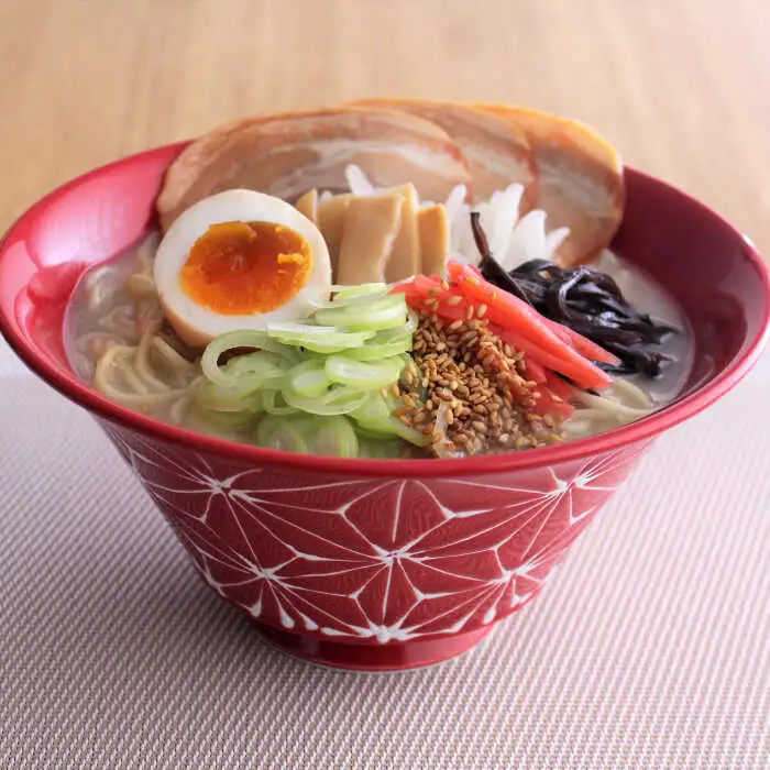 【波佐見焼】ホワイトライン麻 どんぶり 赤 食器 皿 【翔芳窯】 [FE02] 波佐見焼