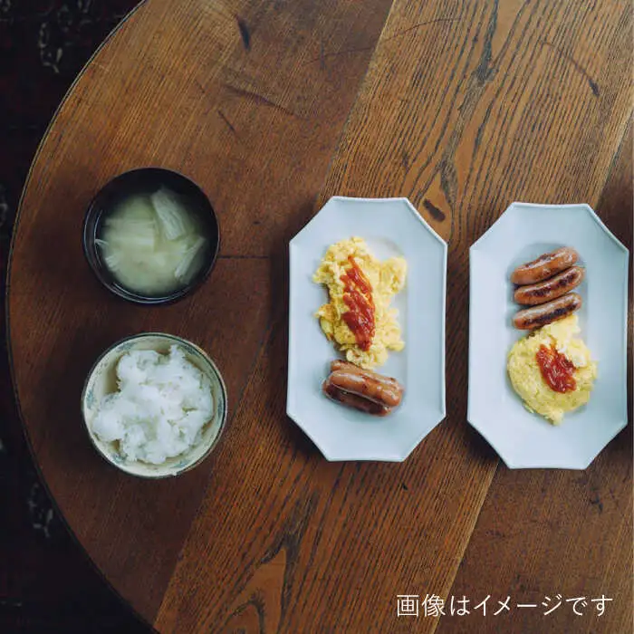 【波佐見焼】オクトゴナル 長皿 プレート 白マット 2枚セット 食器 皿 【イロドリ】 [KE10] 波佐見焼