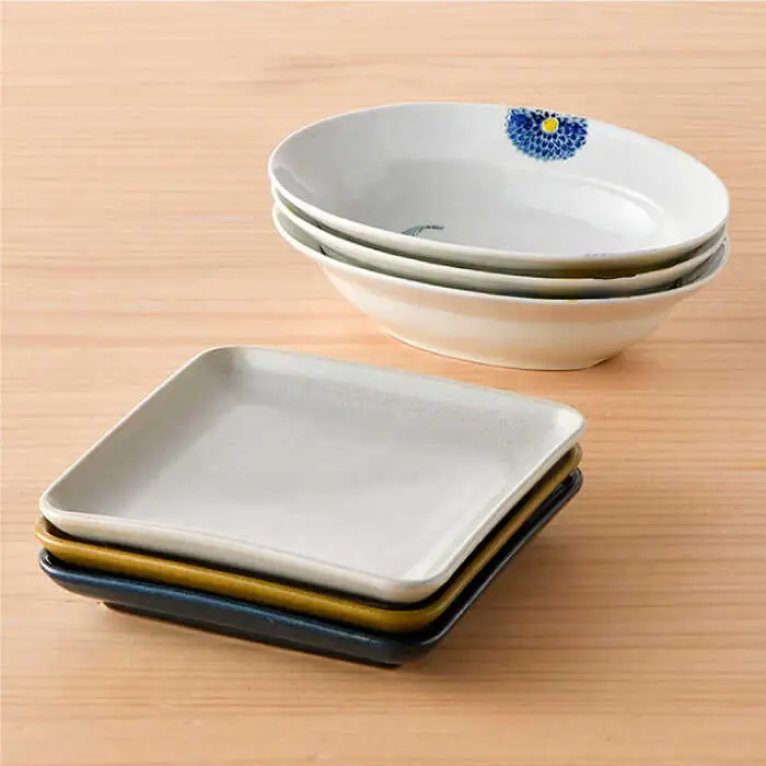 【波佐見焼】オリジナルセットアップ商品 楕円鉢 角皿 食器 皿 【大貴セラミックス/舘山堂】 [NB76] 波佐見焼
