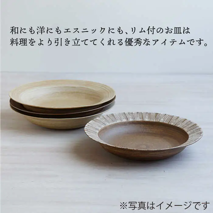 【波佐見焼】Shabby chic style カレー皿 2枚セット（senナチュラル） パスタ皿 食器 【和山】 [WB96]  波佐見焼