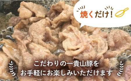 一貴山豚 生姜焼き 4個 糸島市 / いきさん牧場 豚肉 小分け [AGB004]