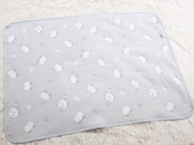 ベビー綿毛布 (パンダ柄) グレー・綿100%・85×115cm・毛布の町泉大津産 [1599] | ベビーブランケット ベビーブランケット