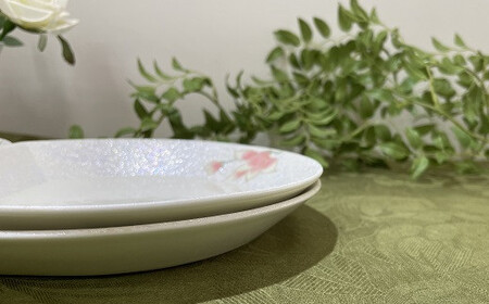 田清窯 組める有田焼 煌めく木蓮花 プレート皿 2枚セット 食器 器 うつわ 陶磁器 皿 ギフト 贈答 35000円 3.5万円 ec002
