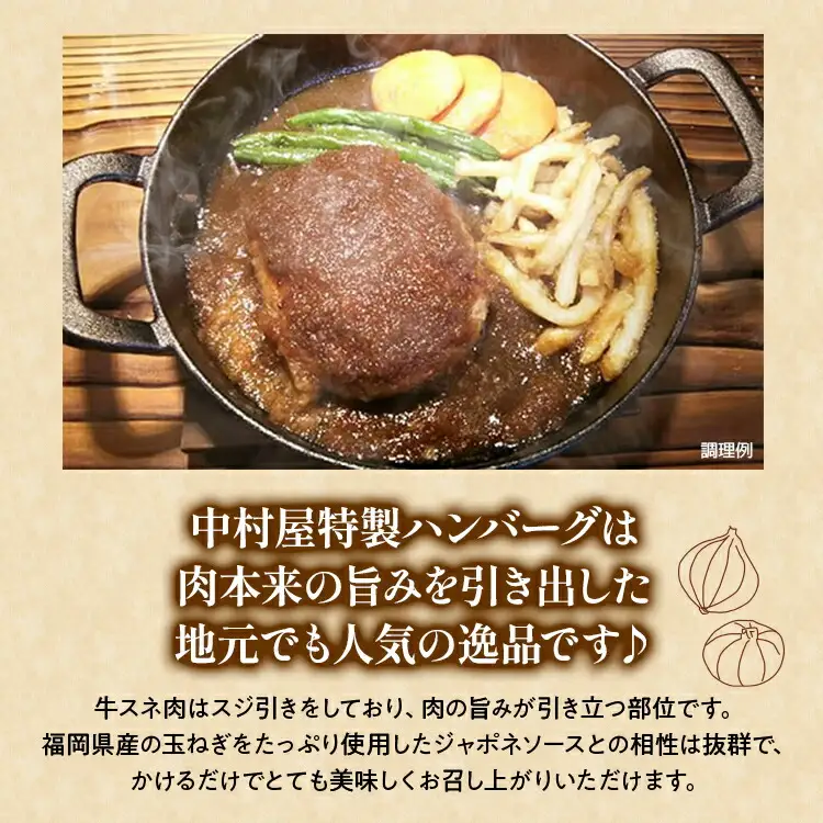 中村屋特製　手づくりハンバーグ（100g×8個　ソース付）　AM001