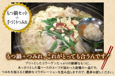 中村屋特製 手づくりハンバーグ/国産黒毛和牛もつ鍋セット AM004