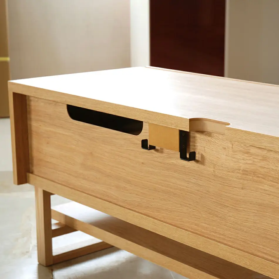 【開梱・設置】エルドラ テレビボードL脚 210cm ナチュラル AL249