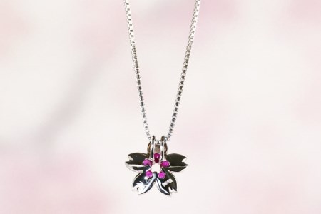 わに塚の桜モデルペンダント『チェリーサークル』8分咲きカラー