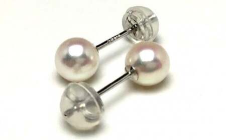 Pt900 アコヤ真珠 5-5.5mm ピアス 真珠 パール
