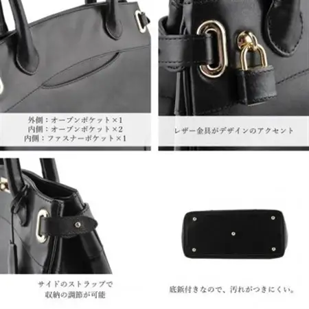【濱野皮革工藝のクラッシーアーバントートミニハンドバッグ】エレガントなハンドバッグ。(ネイビー)_装飾品・工芸品 トートバッグ・ショルダーバッグ 鞄・バッグ かばん カバン_【1112721】
