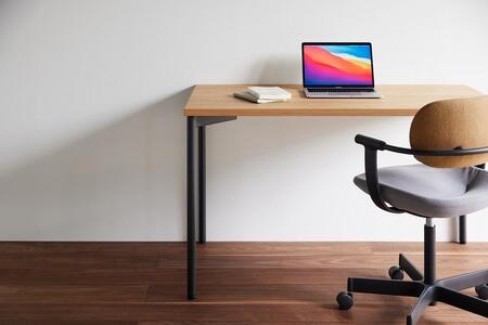 パソコンデスク シンプル デスク WAAKdesk TypeA 120 天板オーク｜脚ブラック
