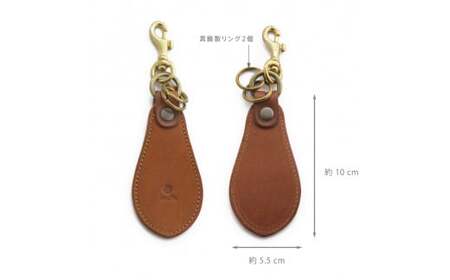 本池秀夫監修 MOTO マットバケッタ 靴べら キーホルダー（BROWN）