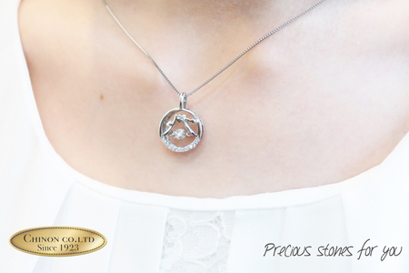 H&C ダイヤモンド トゥインクルストーン ペンダント プラチナ Fuji ネックレス ジュエリー ダイヤモンド アクセサリー 