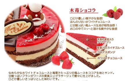 ＜ 12月20～24日にお届け ＞ クリスマスケーキ ダブルショコラ 5号 2つの味わい チョコレート ケーキ 【お届け予定：12/20～12/24】冷凍発送 ＜ 予約受付 ＞