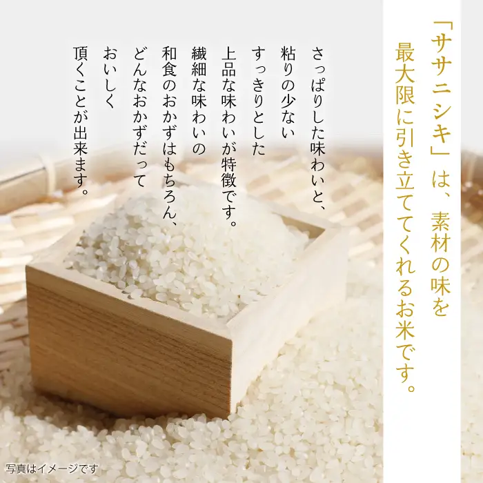 【 2026年 12月より発送】 新米 武田家のお米 墾 ササニシキ 精米 5kg 総量 15kg 農薬 化学肥料 ：栽培期間中 不使用 3ヶ月 定期便 【米農家 仁左ェ門】