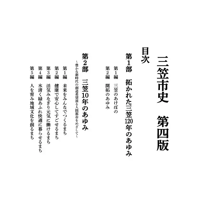 三笠市史　第四版（平成26年発刊）【18002】