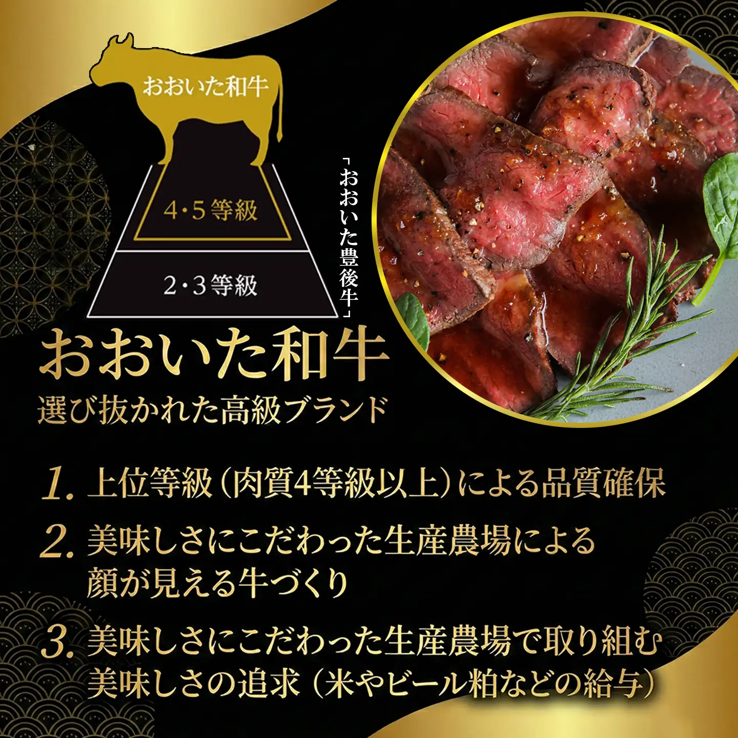 ローストビーフ 牛肉 牛 国産 人気 和牛 ／ おおいた和牛のローストビーフ600g (特製ソース付)  ＜102-502＞