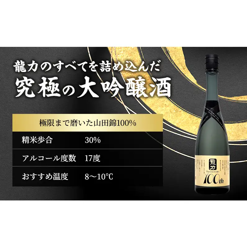 日本酒 大吟醸 龍力 米のささやき 720ml 100周年記念醸造酒 日本酒
