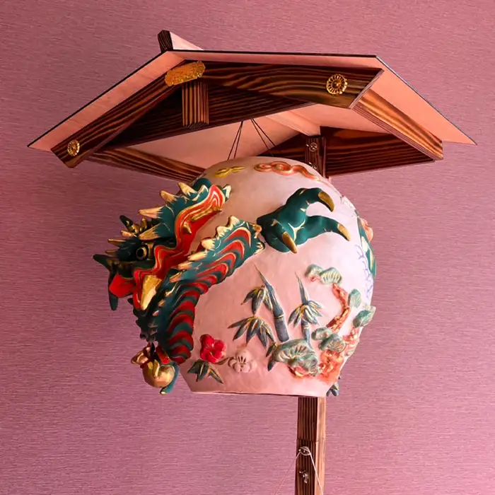 〈オーダーメイド〉魔除け龍 「玉龍」（和紙球体作品）