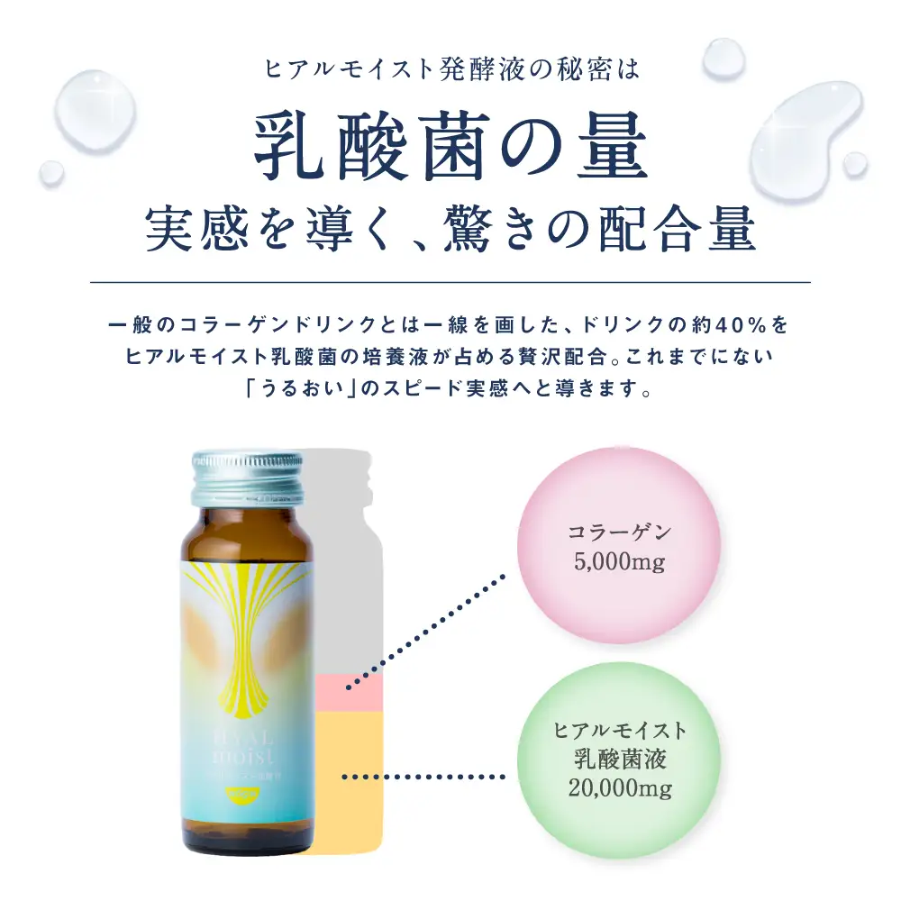 ヒアルモイスト発酵液 50ml×10本 セット ピーチ味 （ ヒアルモイスト乳酸菌液 コラーゲン 配合美容ドリンク） 【nssn003A】