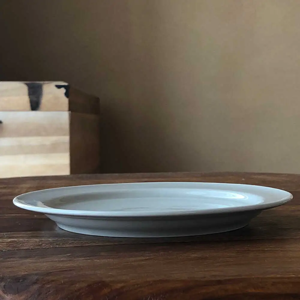 【瀬戸焼】 典型プレート 6寸皿2枚セット　【カラー：グレーホワイト】 食器 お皿 セット 瀬戸市 / 双寿園 [BBBI008]