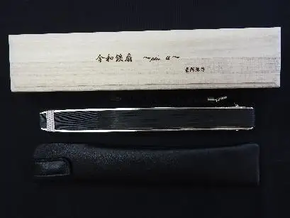 【京風庵大むら】京扇子 令和鉄扇～plusα～(扇面黒・中骨茶)｜京都 扇子 伝統工芸 高級