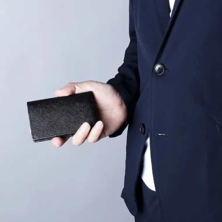 【豊岡財布】 craftsmanship　バレキ名刺入れ（CW003）(ブラック)